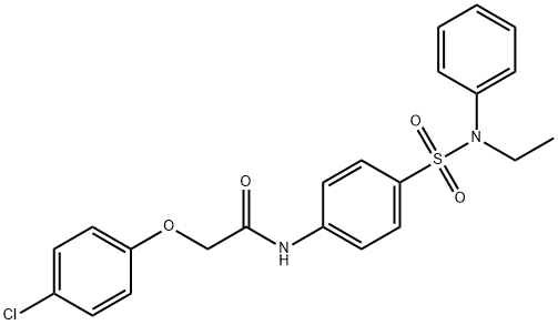 2-(4-chlorophenoxy)-N-(4-{[ethyl(phenyl)amino]sulfonyl}phenyl)acetamide Struktur