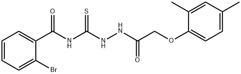 2-bromo-N-({2-[(2,4-dimethylphenoxy)acetyl]hydrazino}carbonothioyl)benzamide Struktur