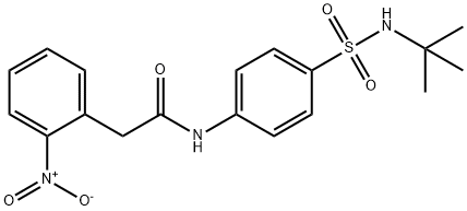 N-[4-(tert-butylsulfamoyl)phenyl]-2-(2-nitrophenyl)acetamide Struktur