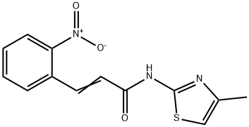 (2E)-N-(4-methyl-1,3-thiazol-2-yl)-3-(2-nitrophenyl)prop-2-enamide Struktur