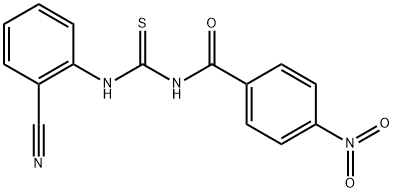 N-{[(2-cyanophenyl)amino]carbonothioyl}-4-nitrobenzamide Struktur