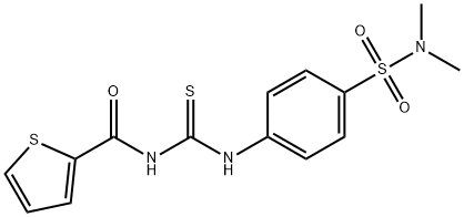 N-[({4-[(dimethylamino)sulfonyl]phenyl}amino)carbonothioyl]-2-thiophenecarboxamide Struktur