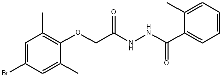 N'-[(4-bromo-2,6-dimethylphenoxy)acetyl]-2-methylbenzohydrazide Struktur