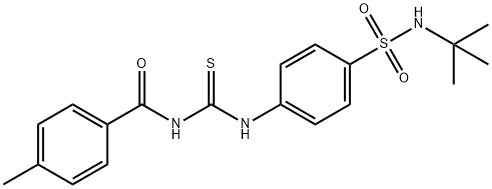 N-[({4-[(tert-butylamino)sulfonyl]phenyl}amino)carbonothioyl]-4-methylbenzamide Struktur