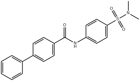 N-{4-[(dimethylamino)sulfonyl]phenyl}-4-biphenylcarboxamide Struktur