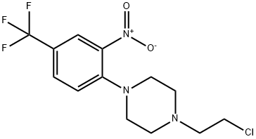 1-(2-Chloro-ethyl)-4-(2-nitro-4-trifluoromethyl-phenyl)-piperazine Struktur