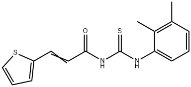 N-{[(2,3-dimethylphenyl)amino]carbonothioyl}-3-(2-thienyl)acrylamide Struktur