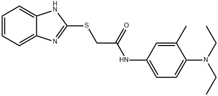 2-(1H-benzimidazol-2-ylsulfanyl)-N-[4-(diethylamino)-3-methylphenyl]acetamide Struktur