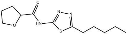 N-(5-pentyl-1,3,4-thiadiazol-2-yl)tetrahydrofuran-2-carboxamide Struktur