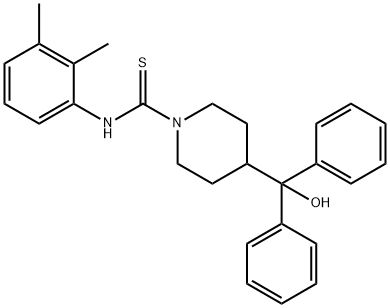 N-(2,3-dimethylphenyl)-4-[hydroxy(diphenyl)methyl]piperidine-1-carbothioamide Struktur