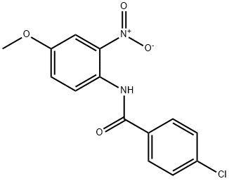 4-chloro-N-(4-methoxy-2-nitrophenyl)benzamide Struktur