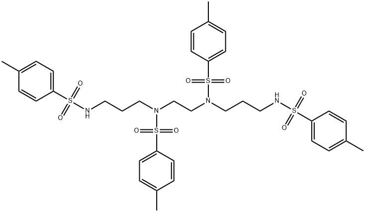 N,N-(ethane-1,2-diyl)bis(4-methyl-N-(3-((4-methylphenyl)sulfonamido)propyl)benzenesulfonamide) Structure