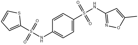 N-[4-[(5-methyl-1,2-oxazol-3-yl)sulfamoyl]phenyl]thiophene-2-sulfonamide Struktur