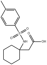 2-[1-(4-Methylbenzenesulfonamido)cyclohexyl]acetic acid Struktur