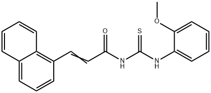 N-{[(2-methoxyphenyl)amino]carbonothioyl}-3-(1-naphthyl)acrylamide Struktur