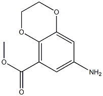 1,4-Benzodioxin-5-carboxylic acid, 7-amino-2,3-dihydro-, methyl ester Struktur