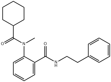 2-[(cyclohexylcarbonyl)(methyl)amino]-N-(2-phenylethyl)benzamide Struktur