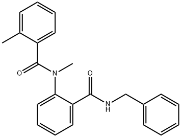 N-{2-[(benzylamino)carbonyl]phenyl}-N,2-dimethylbenzamide Struktur