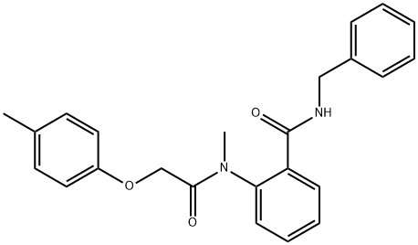 N-benzyl-2-{methyl[(4-methylphenoxy)acetyl]amino}benzamide Struktur