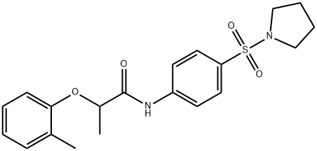 2-(2-methylphenoxy)-N-(4-pyrrolidin-1-ylsulfonylphenyl)propanamide Struktur