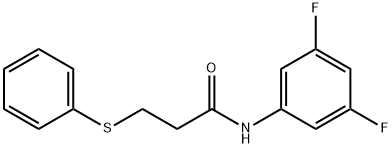 N-(3,5-difluorophenyl)-3-phenylsulfanylpropanamide Struktur