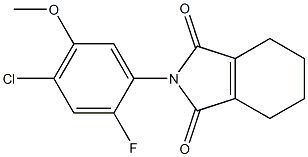 1H-Isoindole-1,3(2H)-dione, 2-(4-chloro-2-fluoro-5-methoxyphenyl)-4,5,6,7-tetrahydro- Struktur