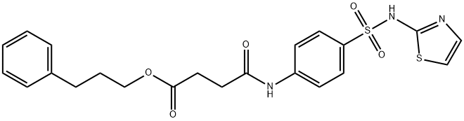 3-phenylpropyl 4-oxo-4-({4-[(1,3-thiazol-2-ylamino)sulfonyl]phenyl}amino)butanoate Struktur