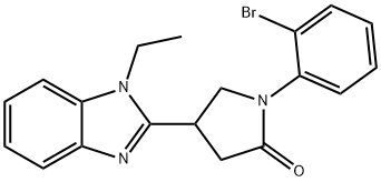 1-(2-bromophenyl)-4-(1-ethyl-1H-benzo[d]imidazol-2-yl)pyrrolidin-2-one Struktur