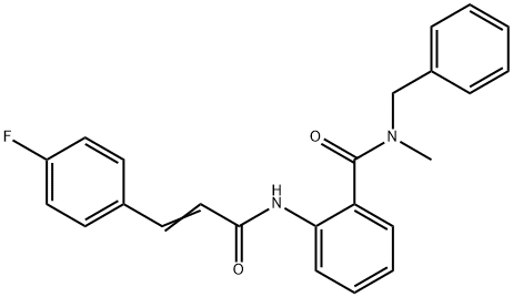 N-benzyl-2-{[3-(4-fluorophenyl)acryloyl]amino}-N-methylbenzamide Struktur