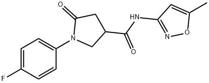 1-(4-fluorophenyl)-N-(5-methyl-1,2-oxazol-3-yl)-5-oxopyrrolidine-3-carboxamide Struktur