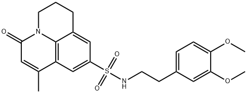 N-[2-(3,4-dimethoxyphenyl)ethyl]-7-methyl-5-oxo-2,3-dihydro-1H,5H-pyrido[3,2,1-ij]quinoline-9-sulfonamide Struktur