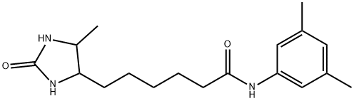 N-(3,5-dimethylphenyl)-6-(5-methyl-2-oxoimidazolidin-4-yl)hexanamide Struktur