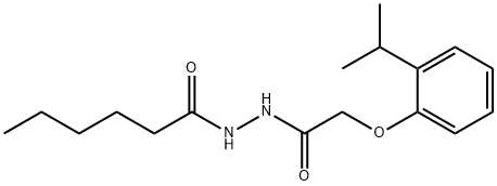 N'-[2-(2-isopropylphenoxy)acetyl]hexanohydrazide Struktur