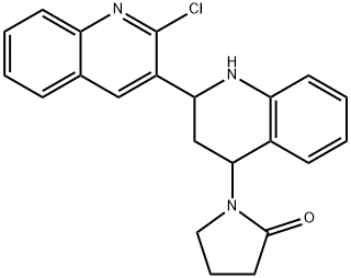 1-(2-CHLORO-1,2,3,4-TETRAHYDRO-[2,3-BIQUINOLIN]-4-YL)PYRROLIDIN-2-ONE Struktur