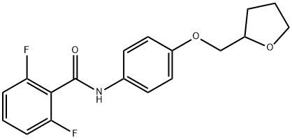 2,6-difluoro-N-[4-(oxolan-2-ylmethoxy)phenyl]benzamide Struktur