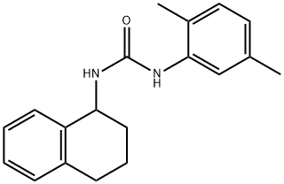 1-(2,5-dimethylphenyl)-3-(1,2,3,4-tetrahydronaphthalen-1-yl)urea Struktur