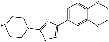 1-[4-(3,4-Dimethoxy-phenyl)-thiazol-2-yl]-piperazine Struktur