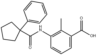 2-methyl-3-{[(1-phenylcyclopentyl)carbonyl]amino}benzoic acid Struktur