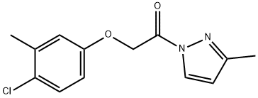 1-[(4-chloro-3-methylphenoxy)acetyl]-3-methyl-1H-pyrazole Struktur