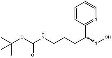 tert-butyl N-[(4E)-4-(hydroxyimino)-4-(pyridin-2-yl)butyl]carbamate Struktur