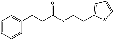 3-phenyl-N-[2-(2-thienyl)ethyl]propanamide Struktur