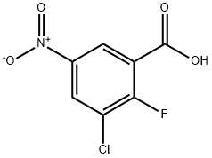 3-CHLORO-2-FLUORO-5-NITROBENZOIC ACID Struktur