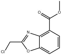 2-Chloromethyl-benzooxazole-4-carboxylic acid methyl ester Struktur