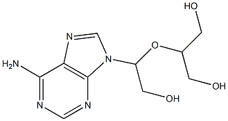 1,3-Propanediol, 2-[1-(6-amino-9H-purin-9-yl)-2-hydroxyethoxy]- Struktur