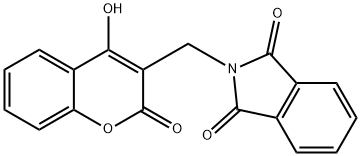 2-(4-Hydroxy-2-oxo-2H-chromen-3-ylmethyl)-isoindole-1,3-dione Struktur