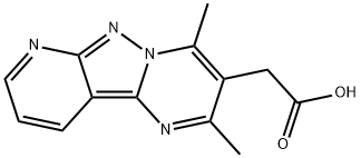 (6,8-Dimethyl-1,5,8a,9-tetraaza-fluoren-7-yl)-acetic acid Struktur