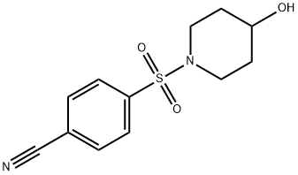 4-[(4-hydroxy-1-piperidinyl)sulfonyl]benzonitrile Struktur