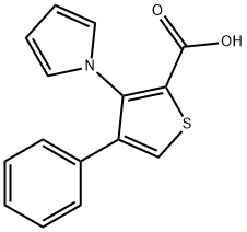 4-Phenyl-3-pyrrol-1-yl-thiophene-2-carboxylic acid Struktur