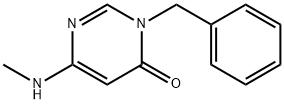 3-Benzyl-6-methylamino-3H-pyrimidin-4-one Struktur