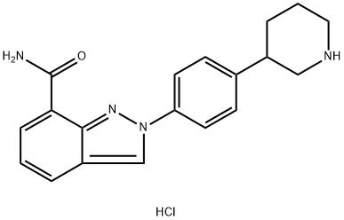 2-(4-(piperidin-3-yl)phenyl)-2H-indazole-7-carboxamide hydrochloride